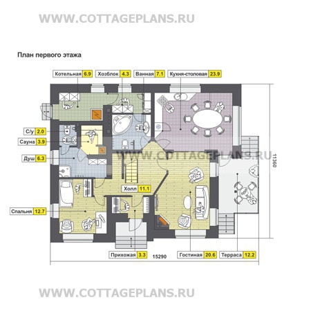 Поэтажные планы проект дома 82-75 общ. площадь 186,91 м2