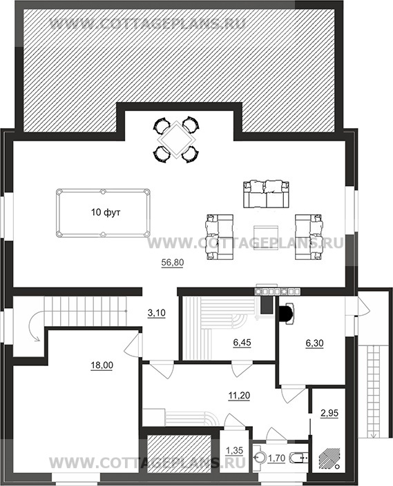 Поэтажные планы проект дома 78-99 общ. площадь 306,50 м2