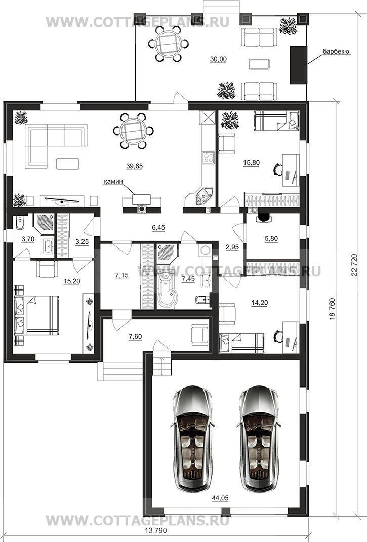 Поэтажные планы проект дома 702-64 общ. площадь 165,65 м2