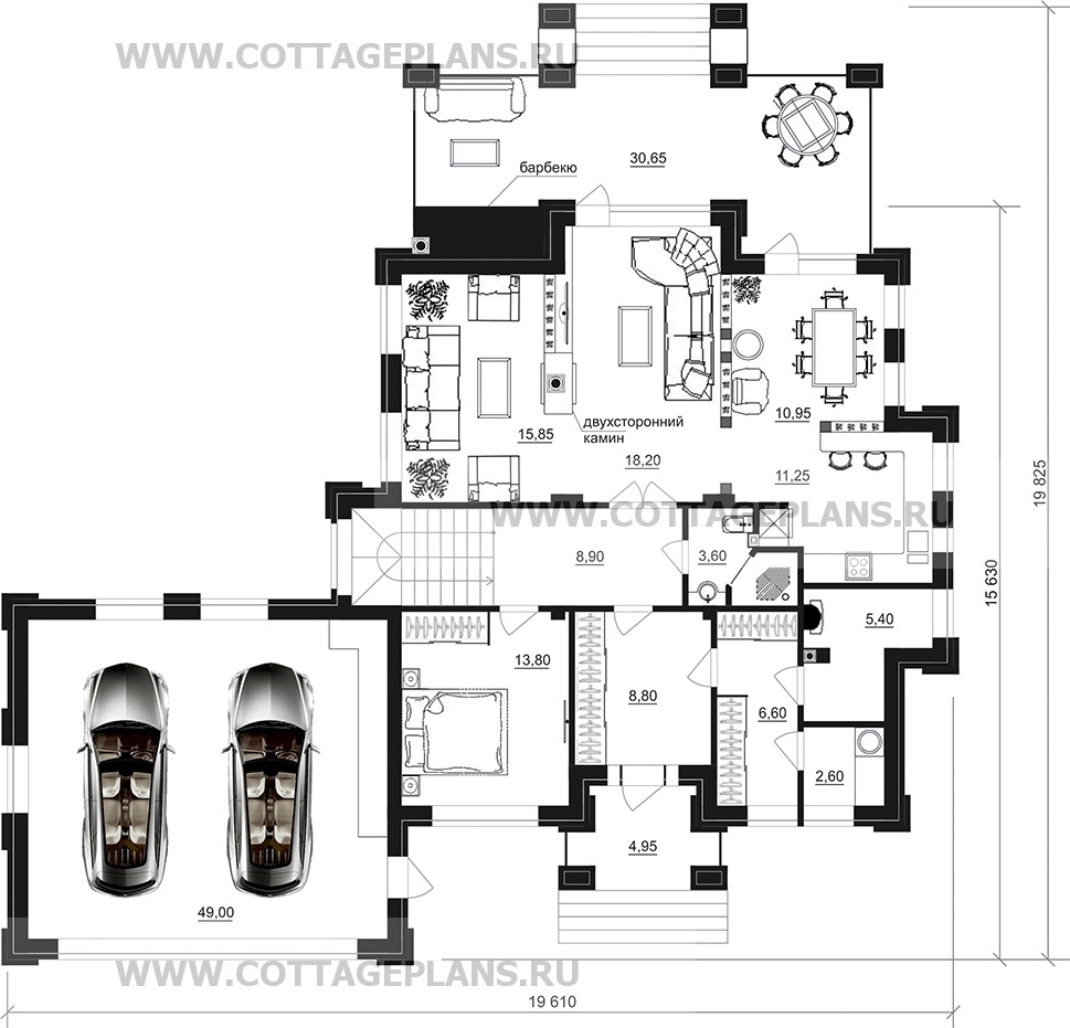 Поэтажные планы проект дома 100-94 общ. площадь 263,45 м2