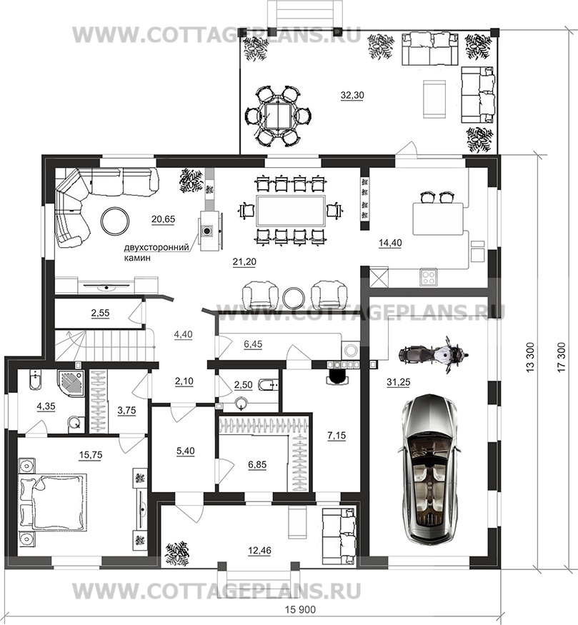 Поэтажные планы проект дома 14-25 общ. площадь 244,90 м2