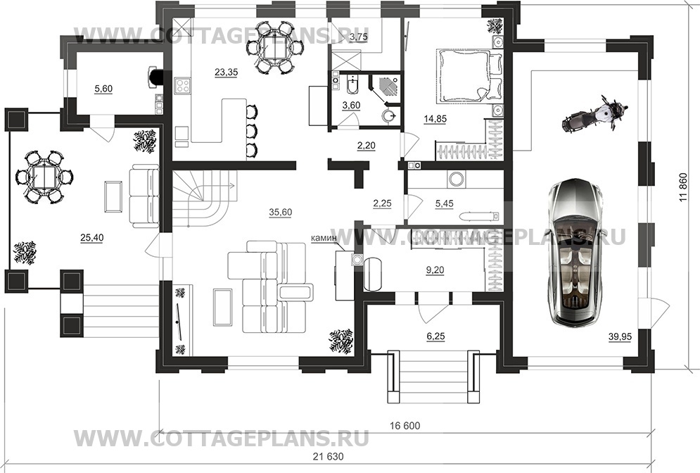 Поэтажные планы проект дома 104-11 общ. площадь 214,40 м2