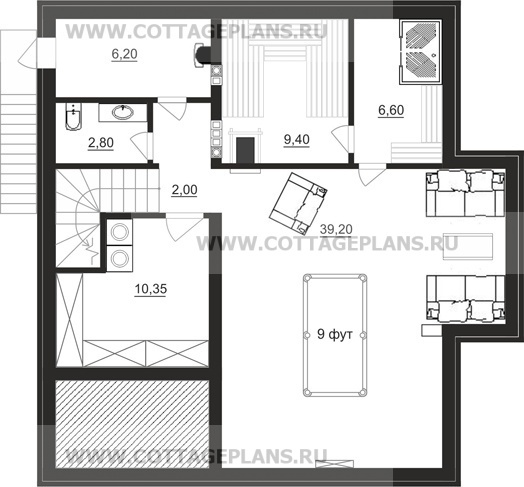 Поэтажные планы проект дома 20-88 общ. площадь 263,25 м2