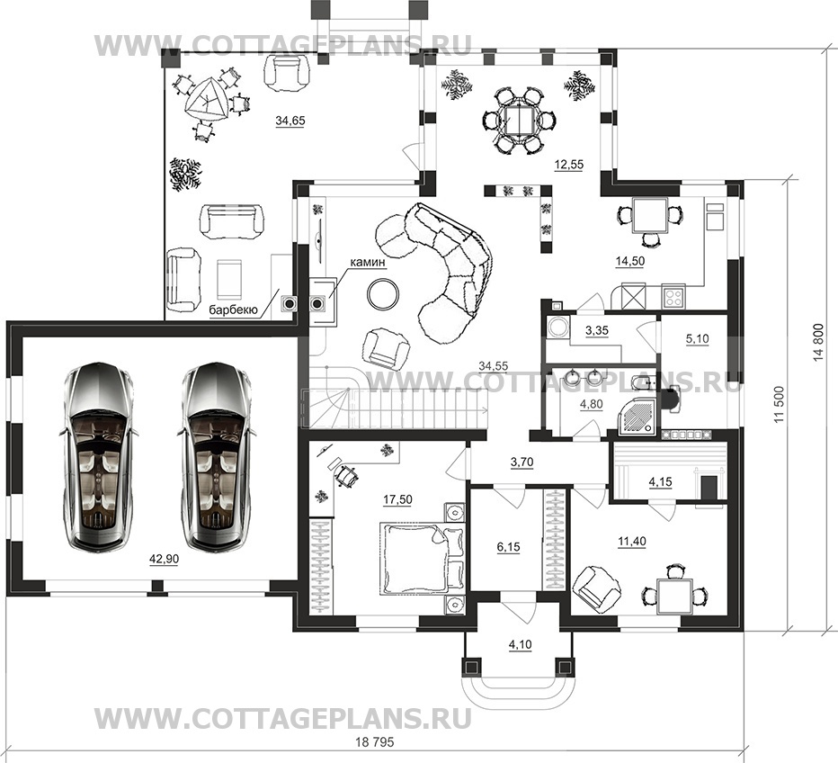 Поэтажные планы проект дома 75-20 общ. площадь 260,40 м2