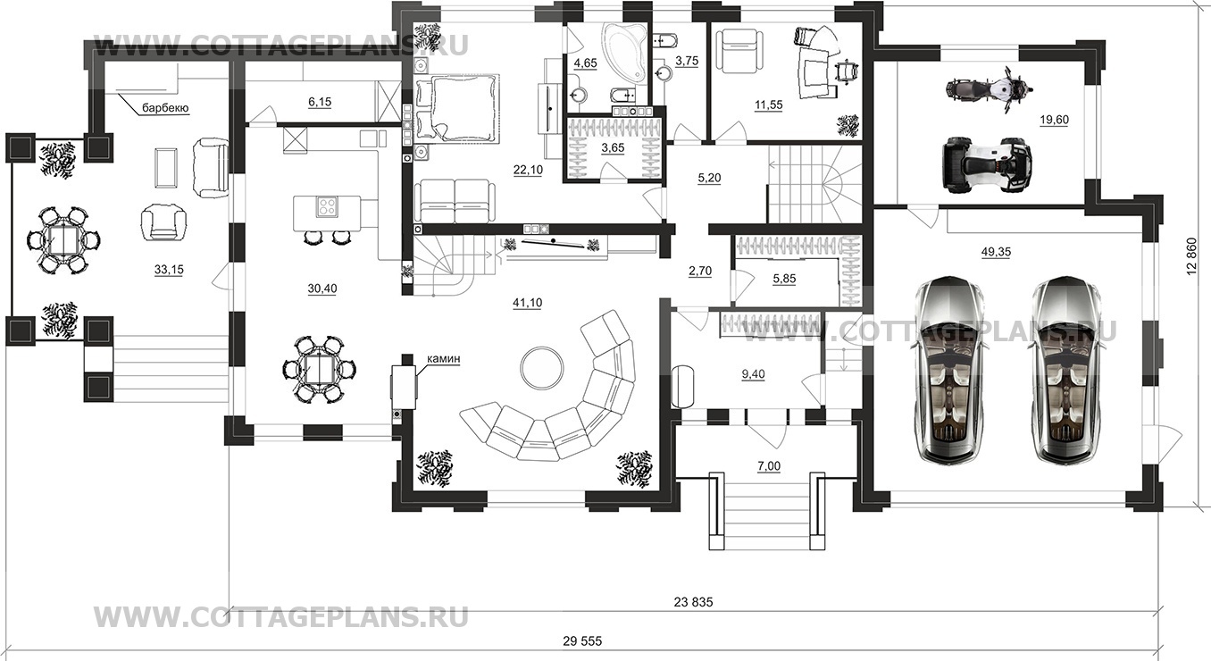 Поэтажные планы проект дома 205-45 общ. площадь 504,25 м2