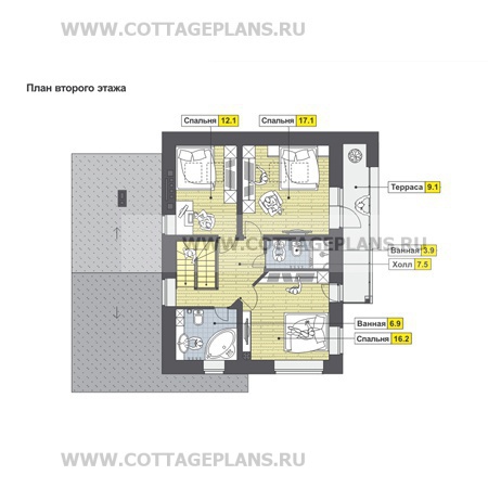 Поэтажные планы проект дома 82-75 общ. площадь 186,91 м2