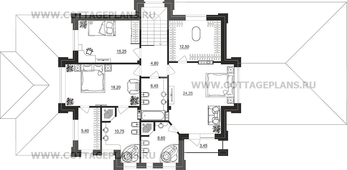Поэтажные планы проект дома 101-82 общ. площадь 368,40 м2