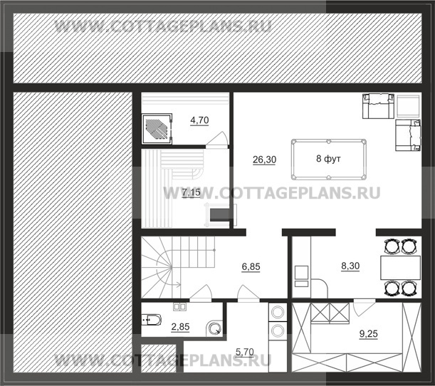 Поэтажные планы проект дома 15-36 общ. площадь 243,35 м2