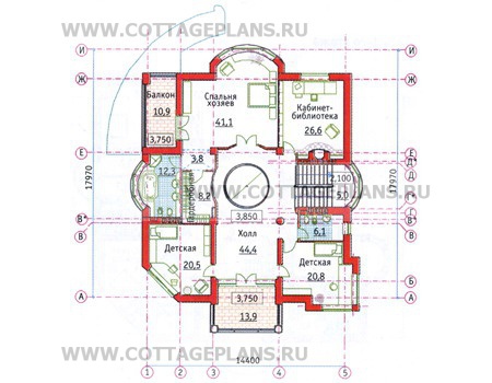 Поэтажные планы проект дома 34-17 общ. площадь 672,3м2