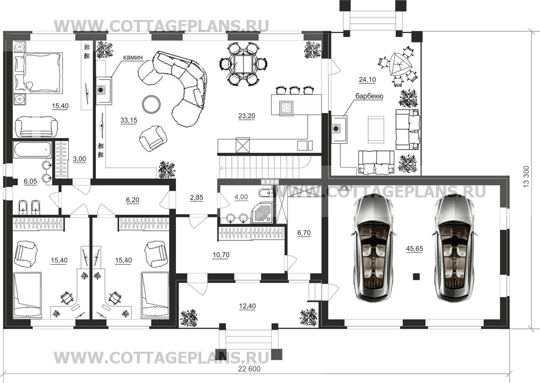 Поэтажные планы проект дома 08-01 общ. площадь 365,30 м2