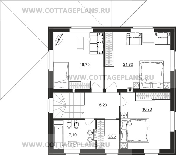 Поэтажные планы проект дома 21-39 общ. площадь 227,35 м2