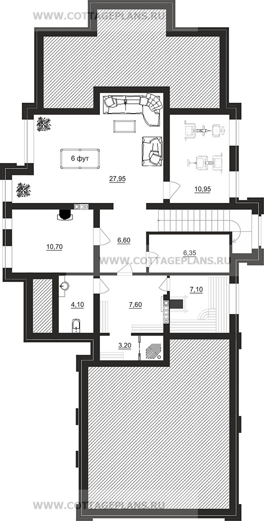 Поэтажные планы проект дома 101-84 общ. площадь 304,75 м2