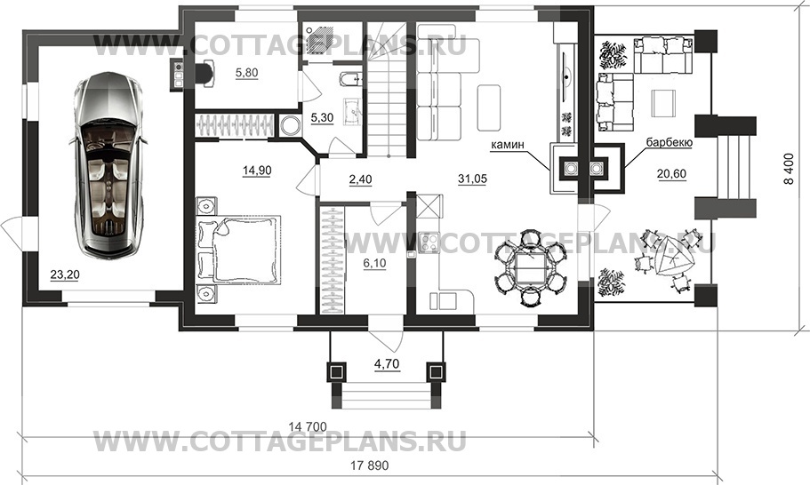 Поэтажные планы проект дома 75-44 общ. площадь 151,45 м2