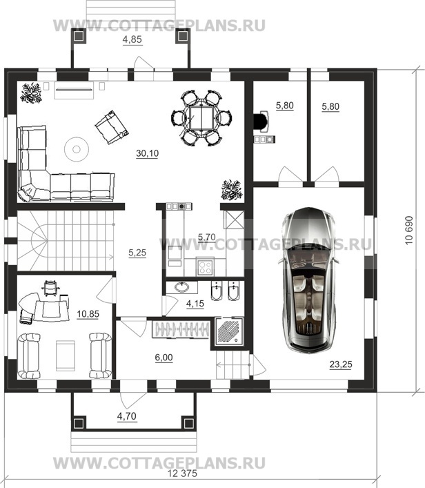 Поэтажные планы проект дома 21-94 общ. площадь 131,25 м2