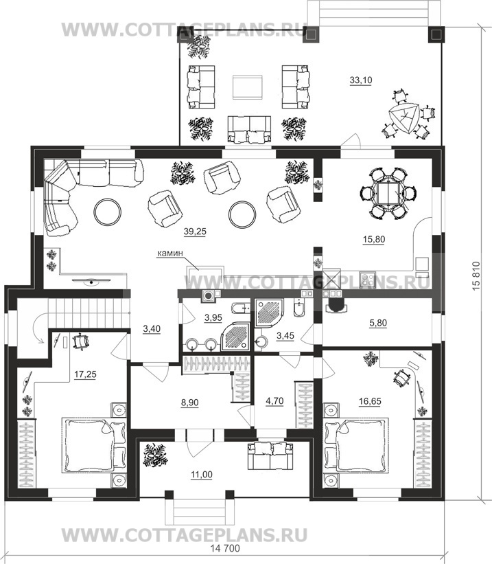 Поэтажные планы проект дома 83-53 общ. площадь 198,60 м2