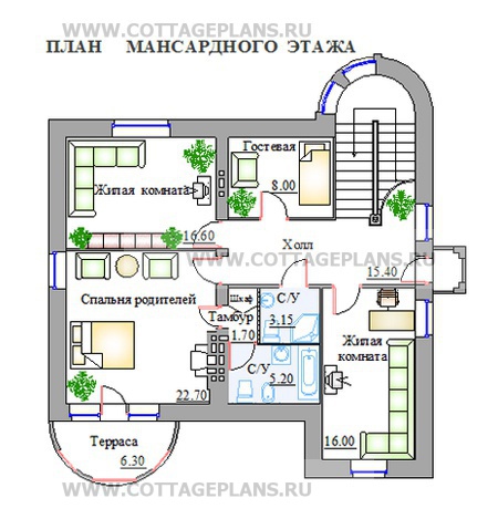 Поэтажные планы проект дома 31-32 общ. площадь 261,2м2