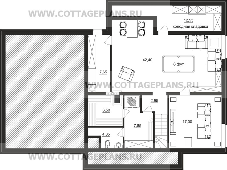 Поэтажные планы проект дома 87-12 общ. площадь 365,85 м2