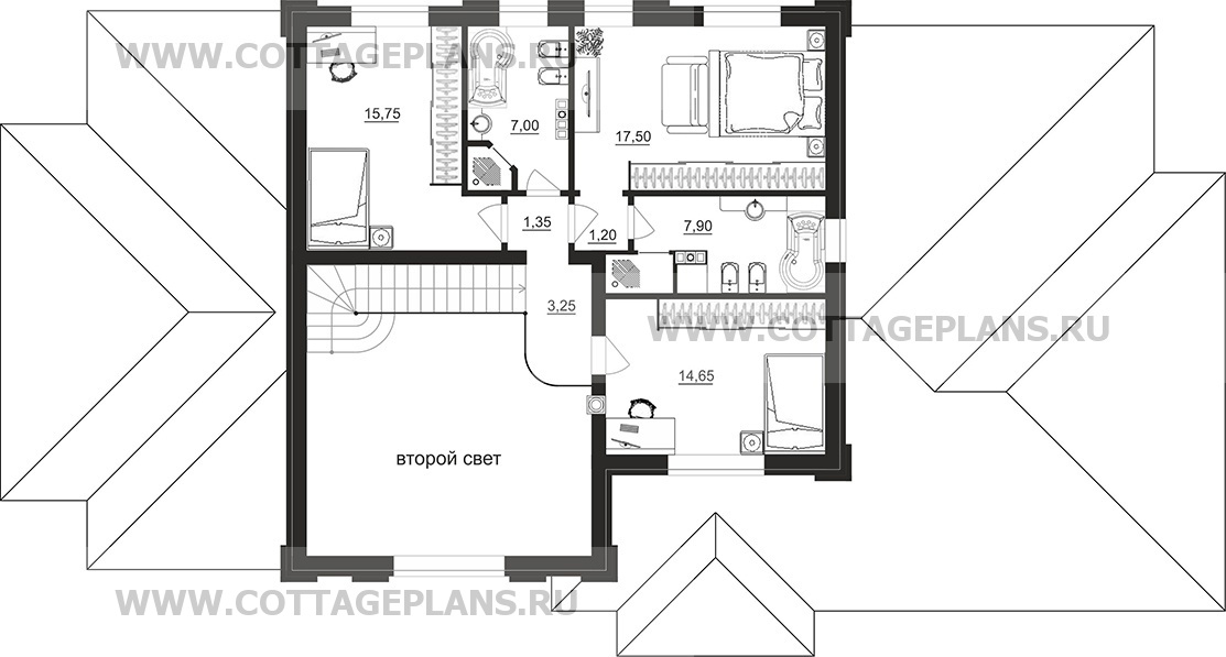 Поэтажные планы проект дома 104-20 общ. площадь 236,60 м2