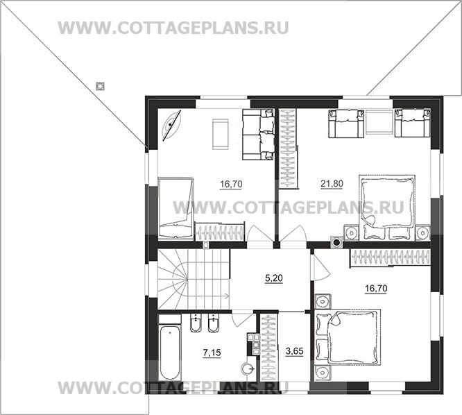 Поэтажные планы проект дома 102-29 общ. площадь 154,80 м2
