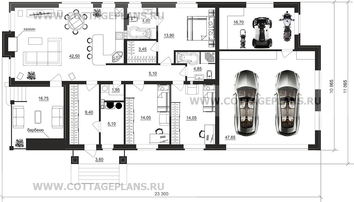 Поэтажные планы проект дома 702-19 общ. площадь 183,90м2