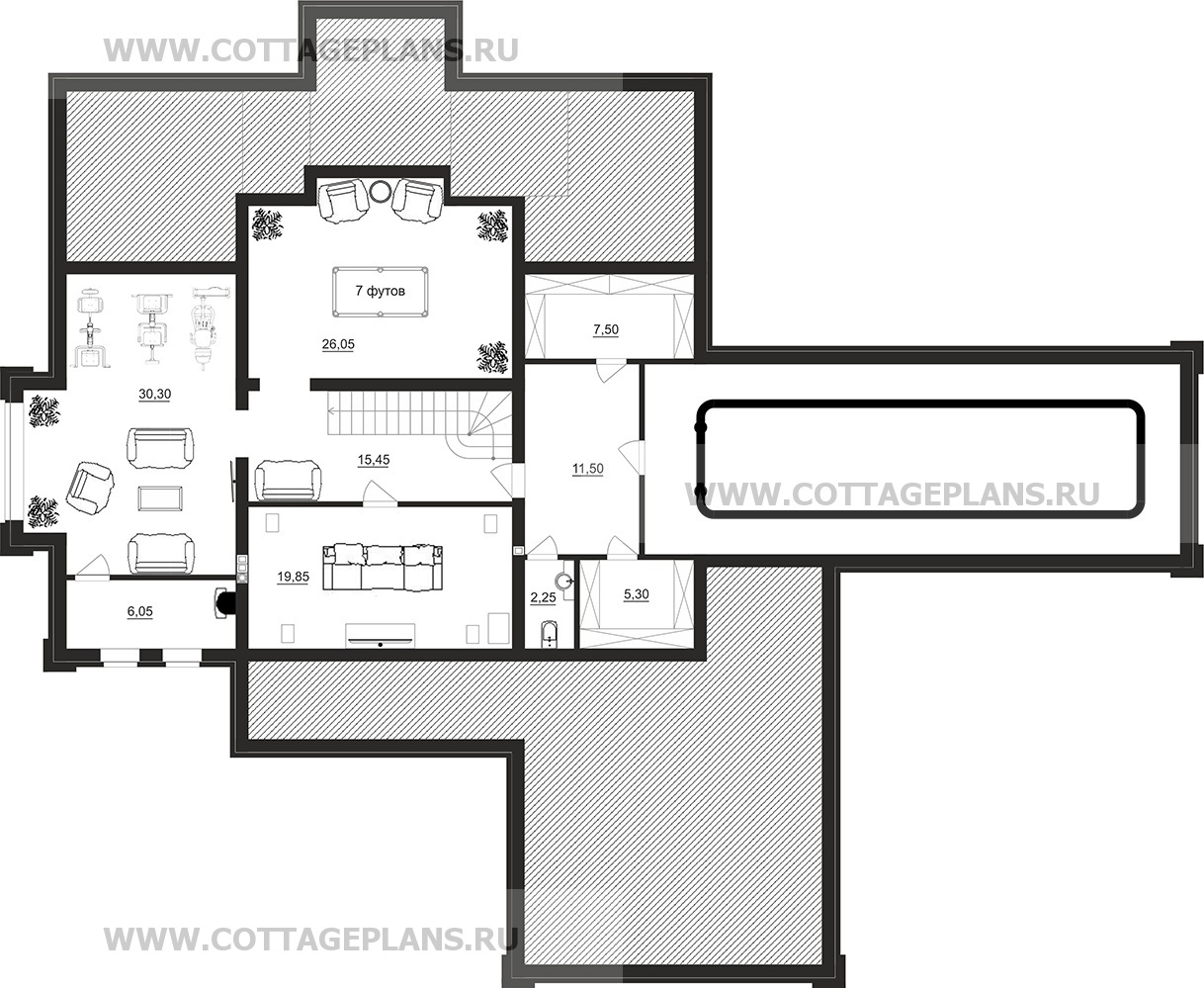 Поэтажные планы проект дома 201-38 общ. площадь 465,25 м2