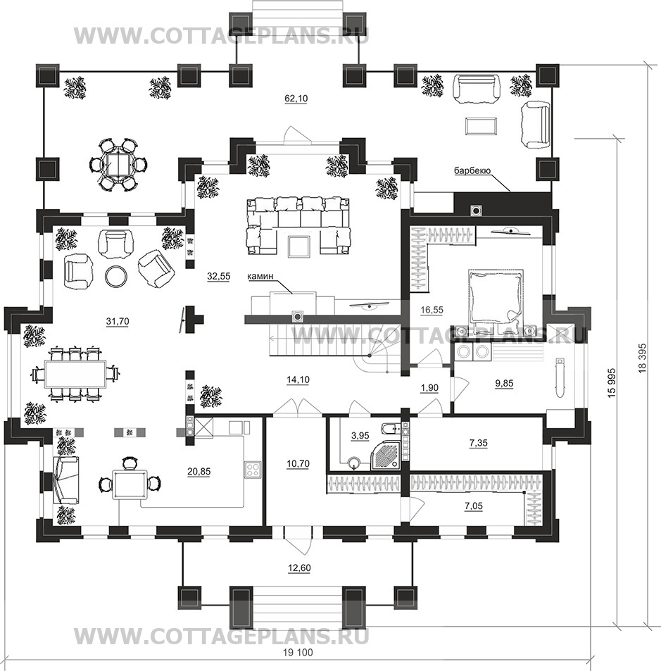 Поэтажные планы проект дома 201-30 общ. площадь 466,30 м2