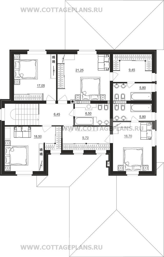 Поэтажные планы проект дома 17-20 общ. площадь 415,40 м2