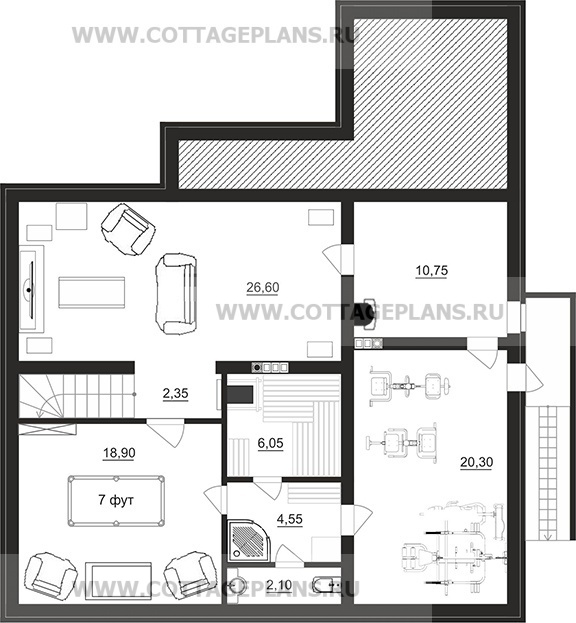 Поэтажные планы проект дома 96-43 общ. площадь 270,75 м2