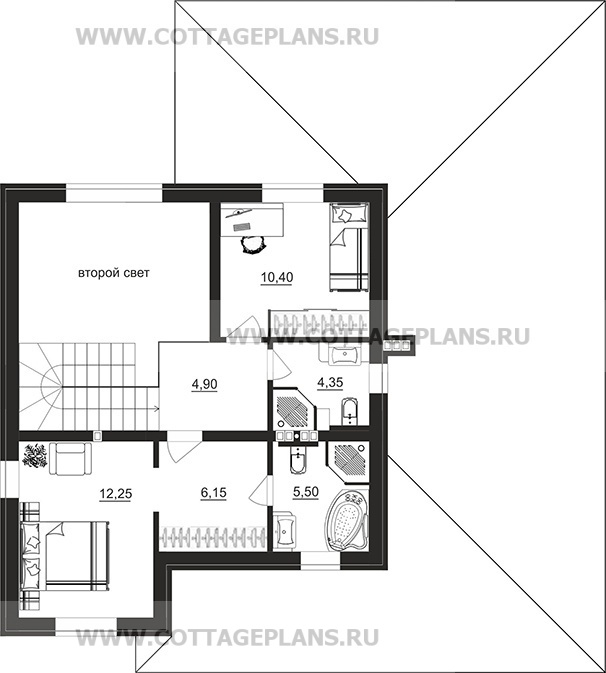Поэтажные планы проект дома 206-68 общ. площадь 137,50м2
