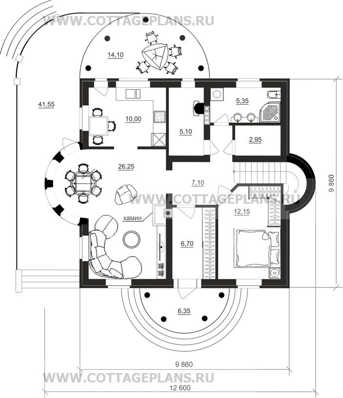 Поэтажные планы проект дома 92-07 общ. площадь 150,30м2