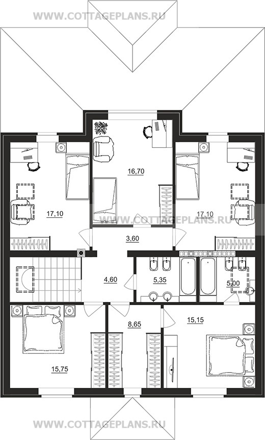 Поэтажные планы проект дома 78-84 общ. площадь 326,75 м2