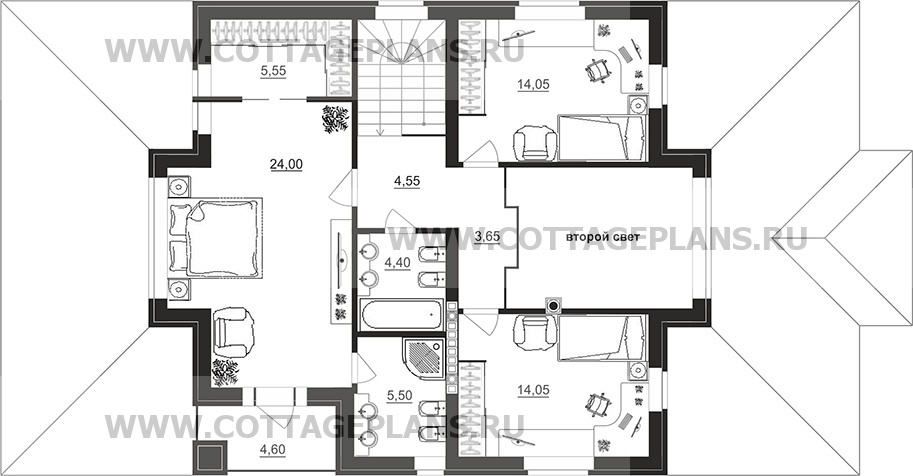 Поэтажные планы проект дома 98-25 общ. площадь 310,35м2