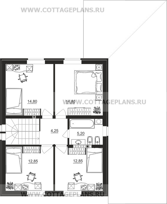 Поэтажные планы проект дома 15-98 общ. площадь 131,25 м2