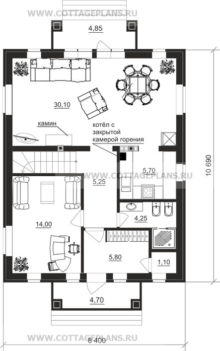 Поэтажные планы проект дома 16-90 общ. площадь 131,25 м2