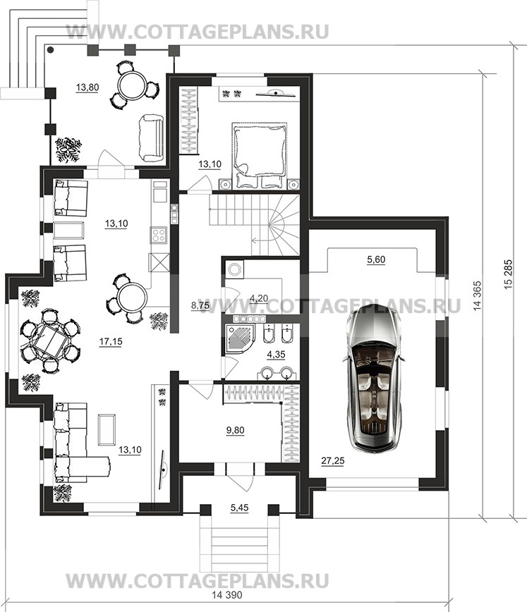 Поэтажные планы проект дома 78-52 общ. площадь 283,20 м2
