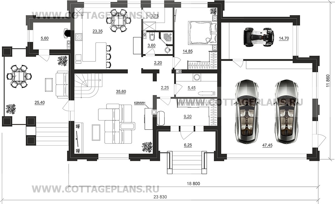 Поэтажные планы проект дома 104-20 общ. площадь 236,60 м2