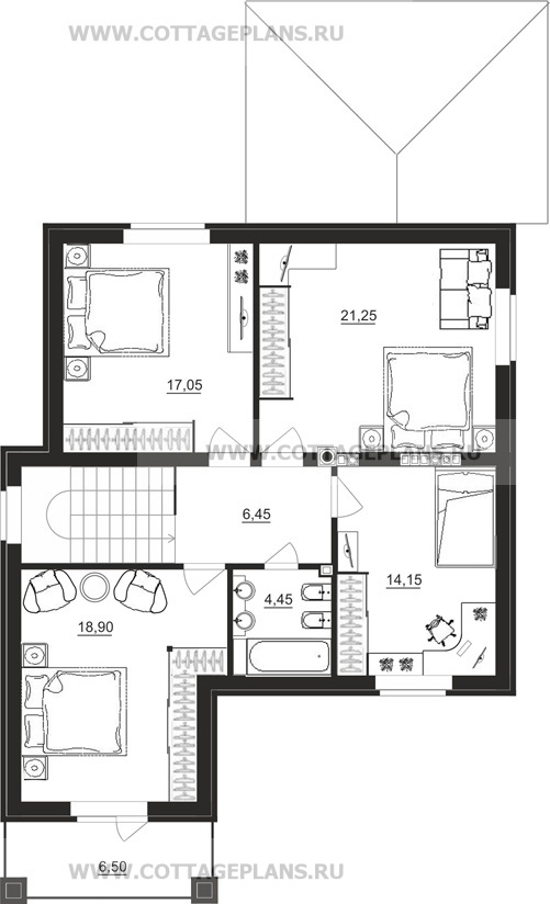 Поэтажные планы проект дома 17-55 общ. площадь 260,85 м2