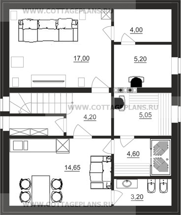 Поэтажные планы проект дома 22-88 общ. площадь 178,05 м2