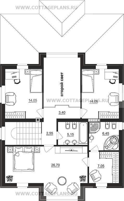 Поэтажные планы проект дома 97-28 общ. площадь 170,85 м2