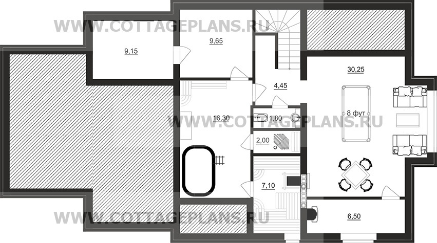 Поэтажные планы проект дома 96-68 общ. площадь 291,45 м2