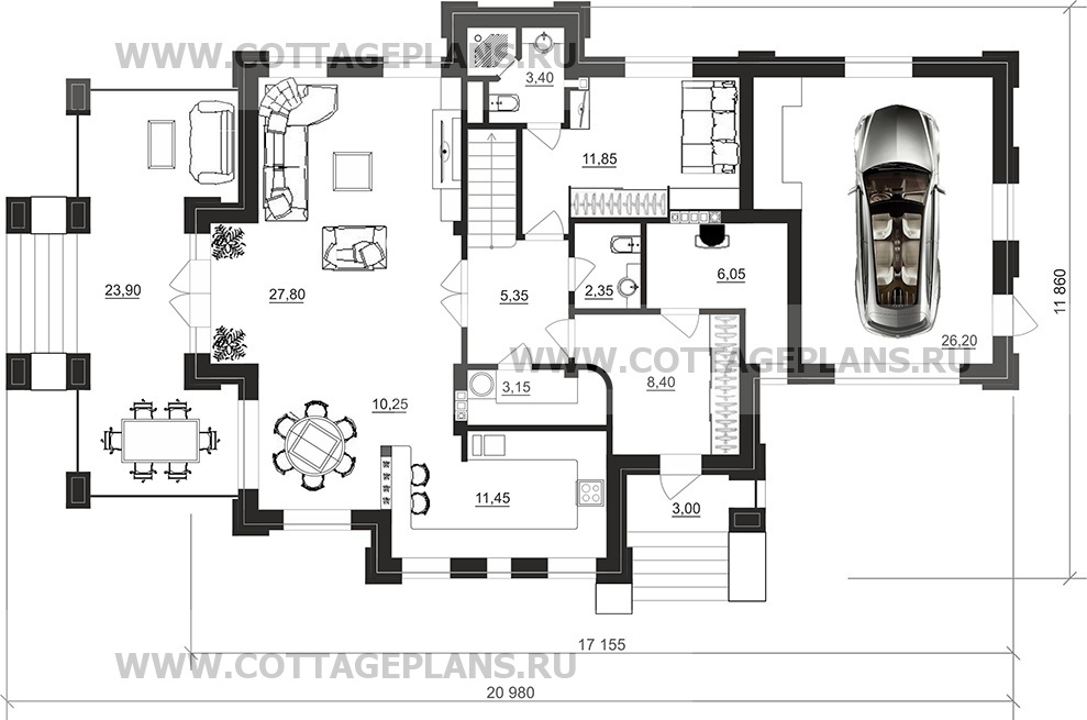 Поэтажные планы проект дома 100-87 общ. площадь 202,95 м2