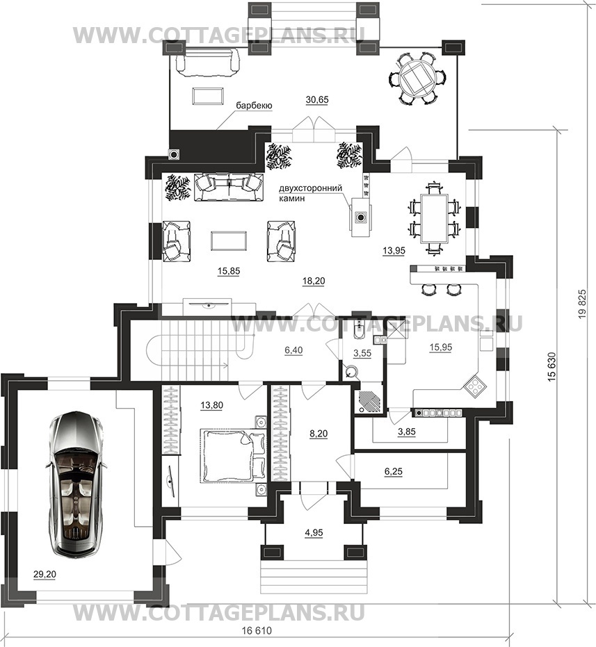 Поэтажные планы проект дома 101-91 общ. площадь 347,00 м2