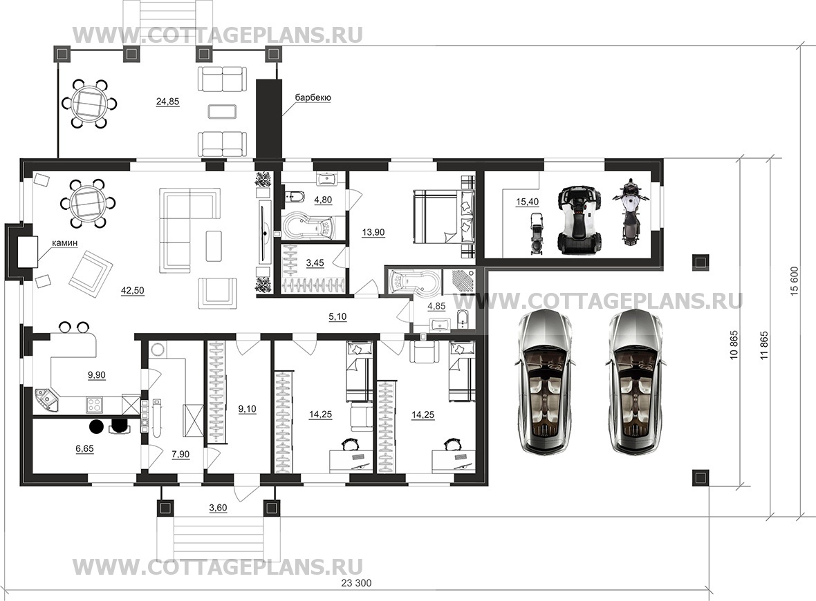Поэтажные планы проект дома 702-40 общ. площадь 152,05м2