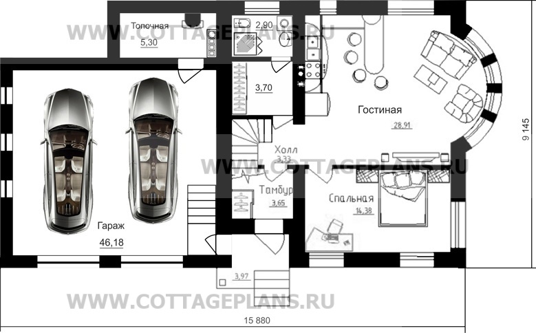 Поэтажные планы проект дома 14-24 общ. площадь 191,91 м2