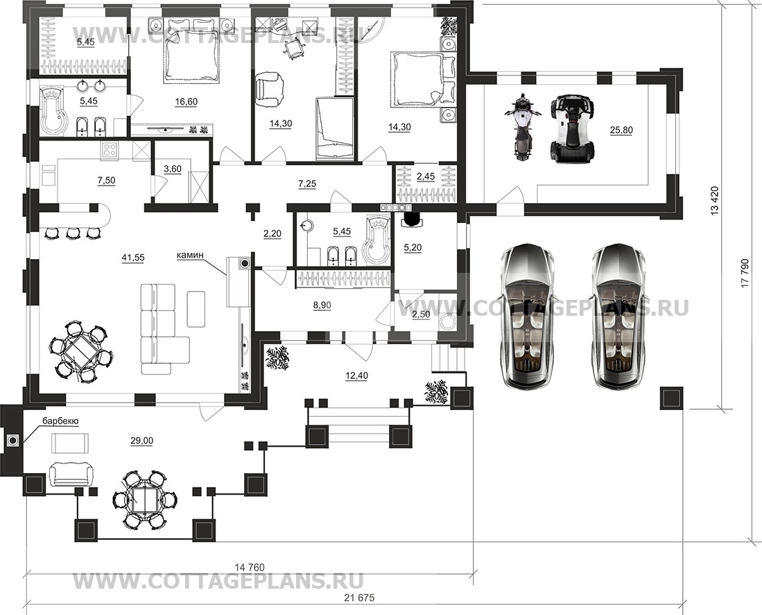 Поэтажные планы проект дома 90-60 общ. площадь 170,25м2