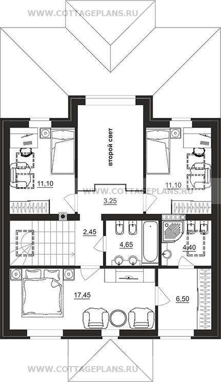 Поэтажные планы проект дома 97-97 общ. площадь 131,10 м2