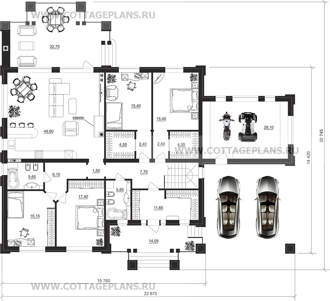 Поэтажные планы проект дома 08-64 общ. площадь 360,25 м2