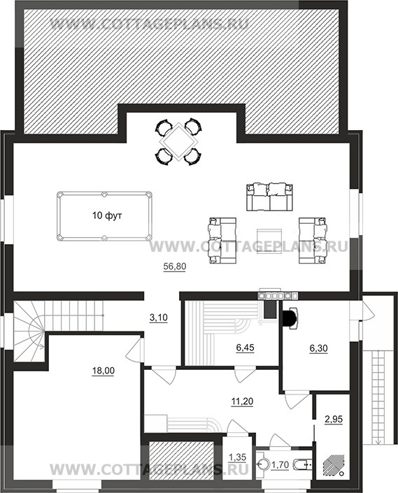 Поэтажные планы проект дома 98-84 общ. площадь 326,75 м2