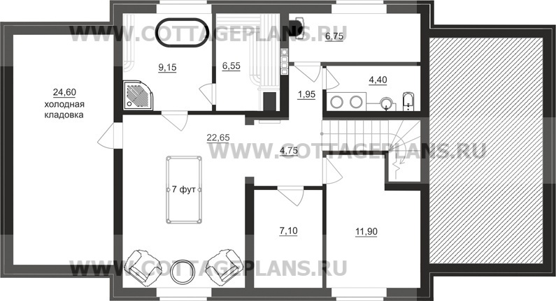 Поэтажные планы проект дома 71-25 общ. площадь 278,25 м2