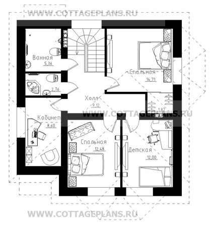 Поэтажные планы проект дома 15-19 общ. площадь 158,11 м2